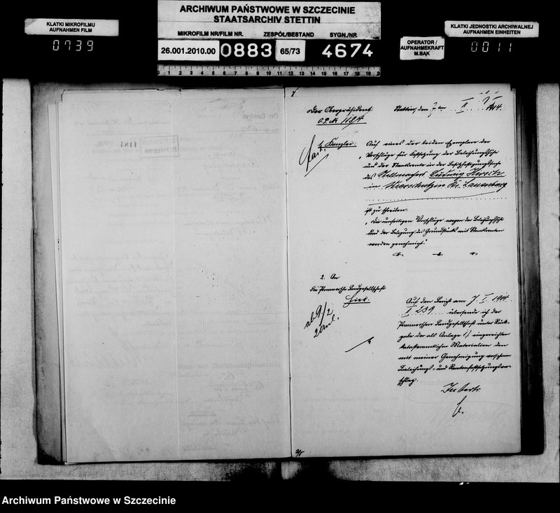 image.from.unit.number "Besitzfestigung des Grundstücks des Stellmachers Ludwig Hirsch in Wierschutzin Kreis Lauenburg"