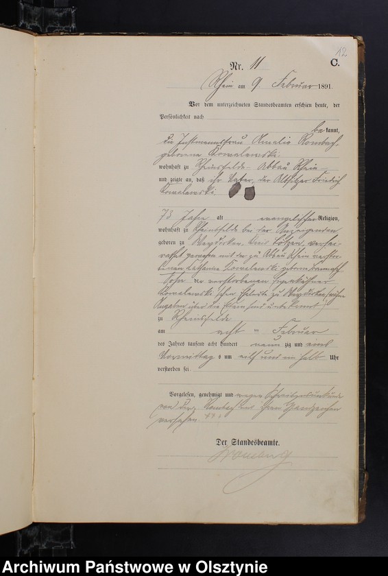 image.from.unit.number "Sterbe-Haupt-Register Nr 1 - 78"
