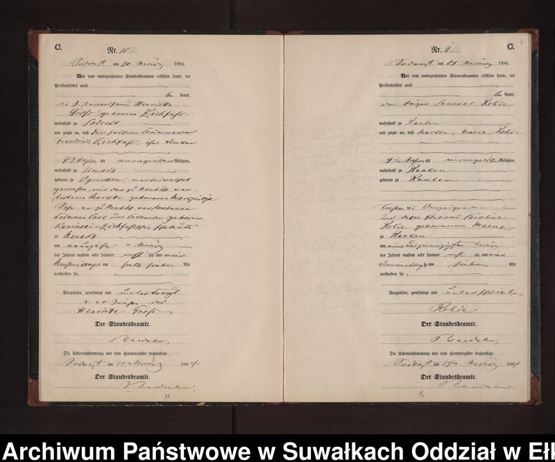 image.from.unit.number "Sterbe-Neben-Register des Preussischen Standes-Amtes Neuhoff Kreis Loetzen"