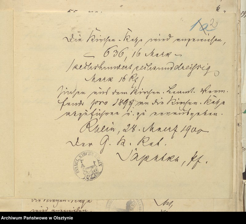 image.from.unit.number "Jahres Rechnung der Kirche zu Rhein"