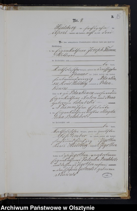 image.from.unit.number "Heiraths-Haupt-Register Nr 2 - 29"