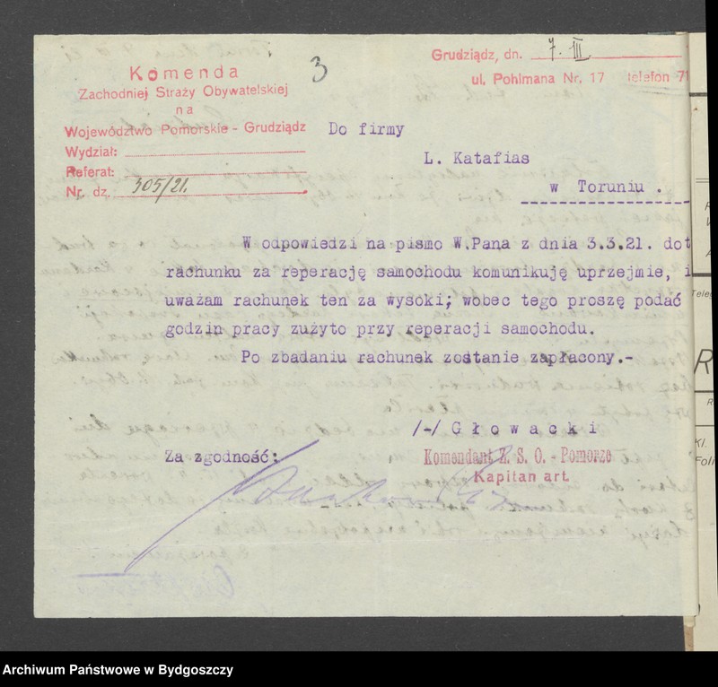 image.from.unit.number "Sprawy rachunkowo-gospodarcze Komendy Wojewódzkiej Zachodniej Straży Obywatelskiej w Grudziądzu"