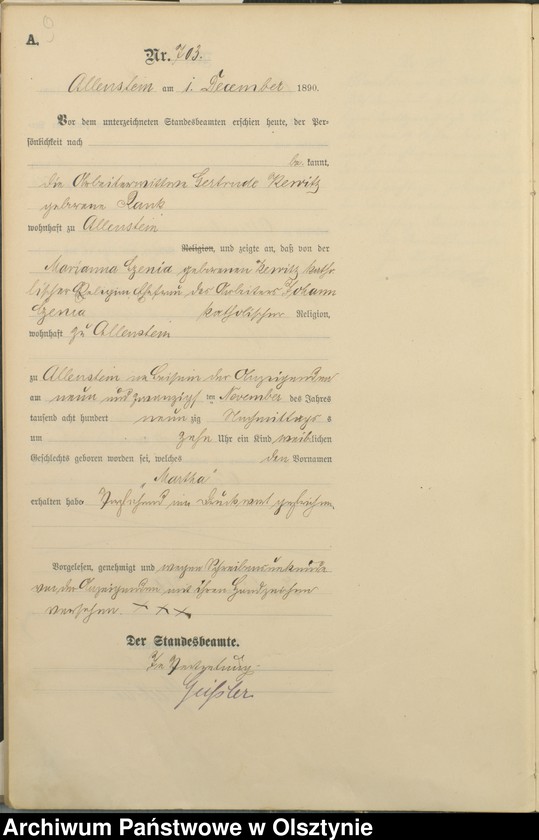 image.from.unit.number "Geburts-Haupt-Register Tom III,Nr 696 - 775"