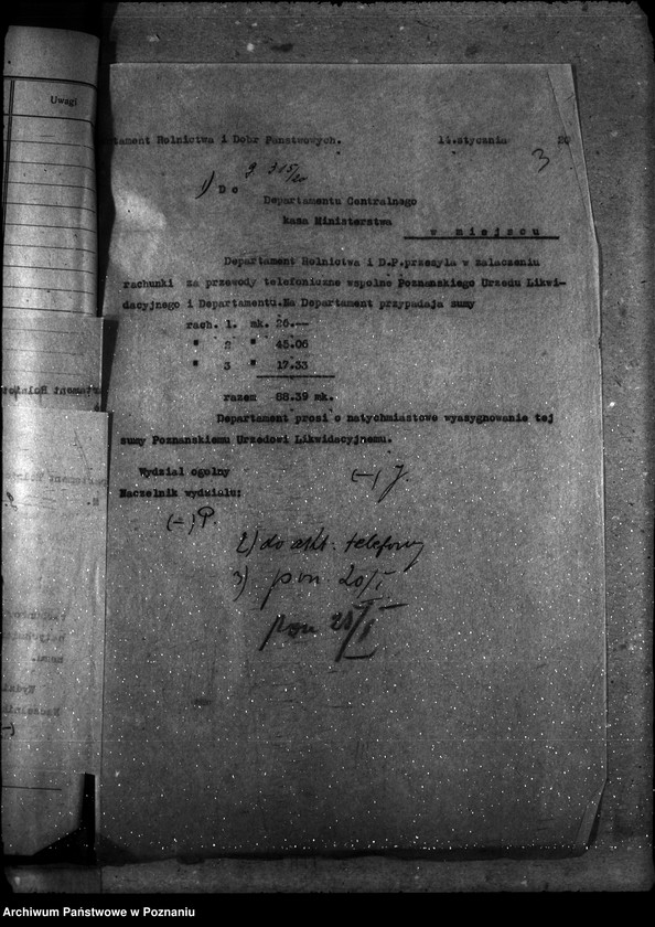 Obraz 7 z jednostki "Sprawy gospodarcze-ogólne Telefony departamentu"