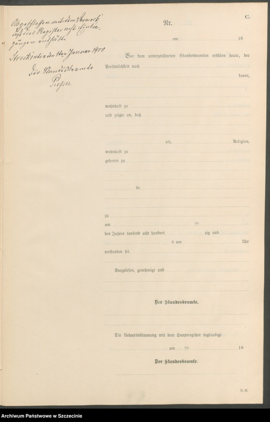 Obraz 12 z jednostki "Sterbe-Register (Neben-Register)"