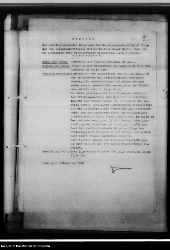 Obraz 16 z jednostki "[Korespondencja w sprawach organizacyjnych, sprawozdanie z działalności], Kreissippenamt Birnbaum [Międzychód]"