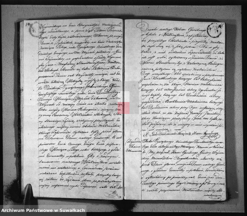 image.from.unit.number "Akta zaślubionych gminy seyneńskiey w roku 1824."