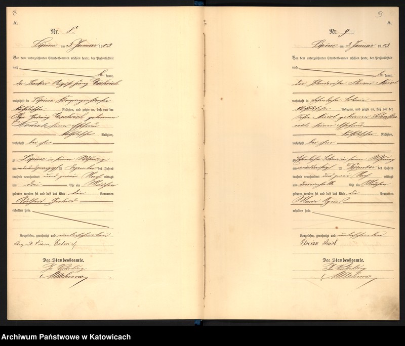 image.from.unit.number "Księga urodzeń T.1 nr 1-584"