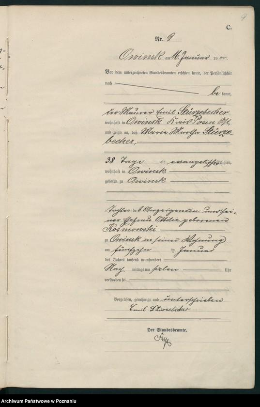 Obraz 12 z jednostki "Sterbe-Haupt-Register"