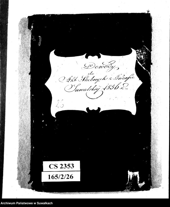 image.from.unit.number "Dowody do Akt Ślubnych z Parafii Suwalskiej 1856 r."