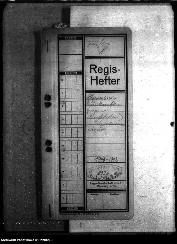 Obraz 4 z jednostki "Allgemeine Unterkunftsfragen (Dienststellen) in Litzmannstadt"