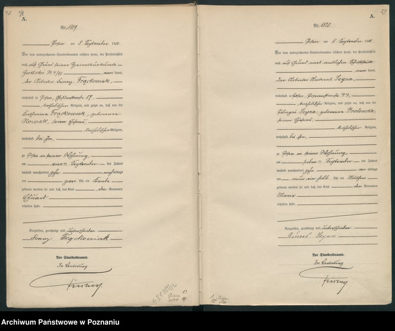 Obraz 17 z jednostki "Księga miejscowa urodzeń tom IV [Rejestr główny urodzeń]"