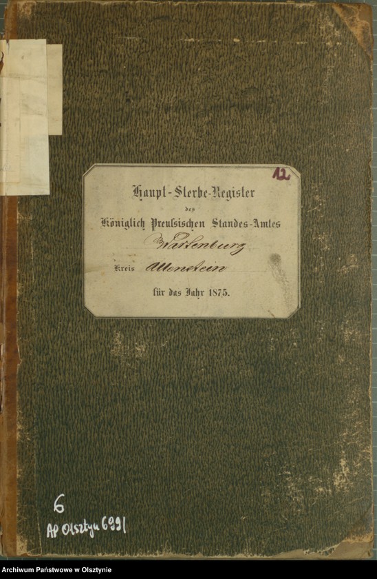 image.from.unit.number "Haupt-Sterbe-Register Nr 1 - 115"