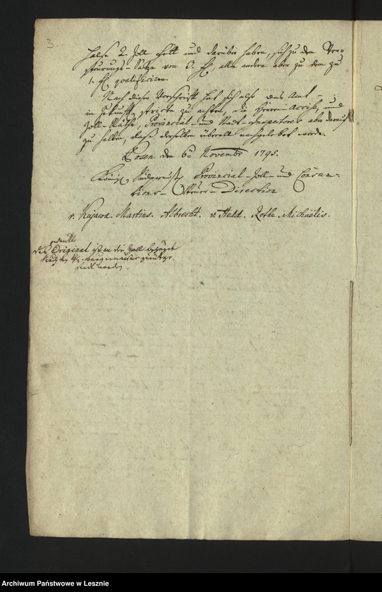 Obraz 5 z jednostki "[Akta in Bezug auf die von der Südpreussischen Provinzialzoll und Konsumtionssteuerdirektion in Posen an das allhiesige Zoll und Konsumtionssteueramt erlassene Zirkularverfügung]"