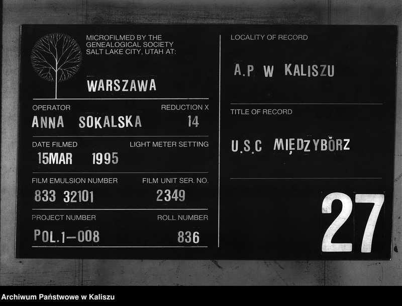 Obraz 1 z jednostki "[Księga zgonów]"