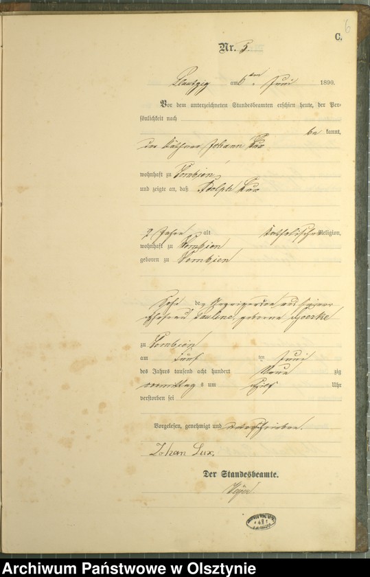 image.from.unit.number "Sterbe-Haupt-Register Nr 1 - 11"