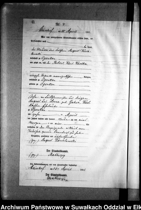 image.from.unit.number "Sterbe-Neben-Register des Preussischen Standes-Amtes Gr. Strengeln Kreis Angerburg"