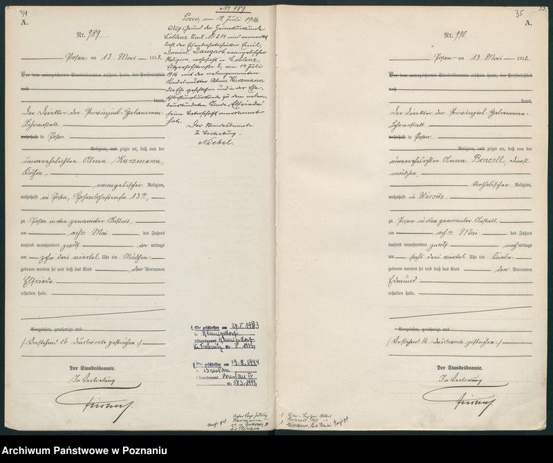 Obraz 20 z jednostki "Księga miejscowa urodzeń tom III [Rejestr główny urodzeń]"