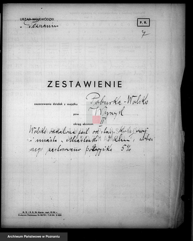 Obraz 10 z jednostki "Operat szacunkowy majątku Poborka powiatu wyrzyskiego"
