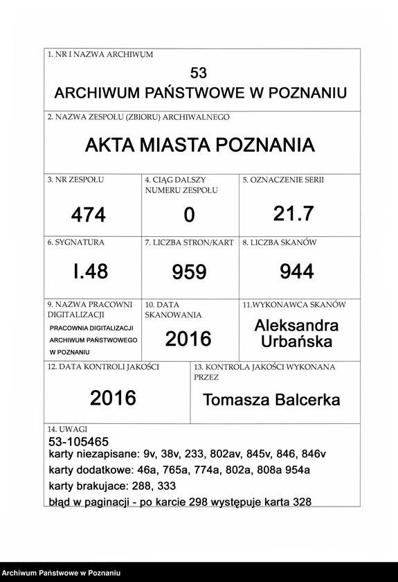 Obraz 1 z jednostki "Protocolon anni 1641actorum officii consularis Posnaniensis."