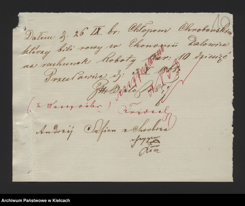 image.from.unit.number "Dowody rozchodu kasy dóbr Przęsławice od dnia 1 października"