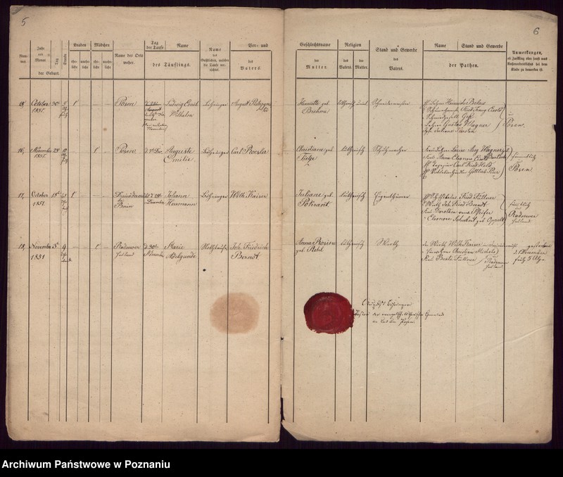 Obraz 5 z jednostki "Abschrift des Taufregisters"