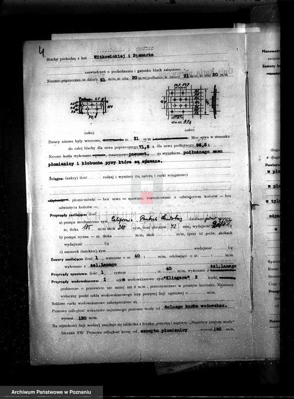 Obraz 8 z jednostki "Gorzelnia P. Kuettnera w Fabianowie pow. jarociński nr fabr. kotła 1960 nr woj. kotła 6273"