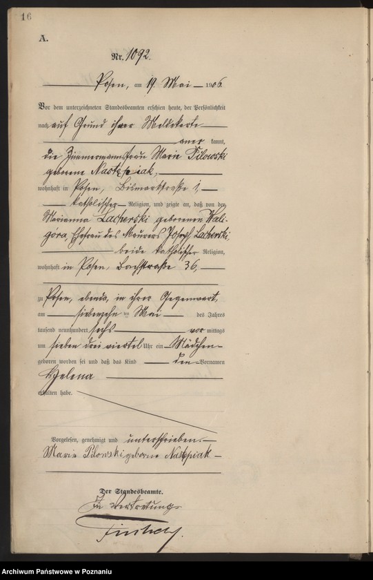 Obraz 18 z jednostki "Księga miejscowa urodzeń tom III"