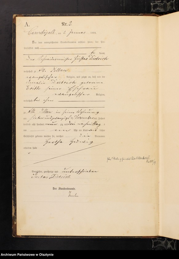 image.from.unit.number "Geburts-Haupt-Register Nr 1 - 168"