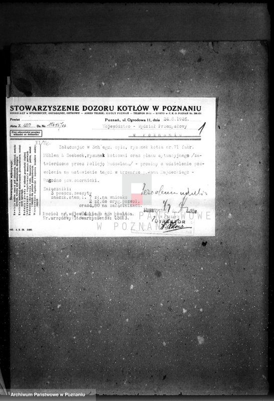 Obraz 5 z jednostki "Browar w Rogoźnie pow. obornicki, własność. J. Hajdecki nr woj. kotła 1093"