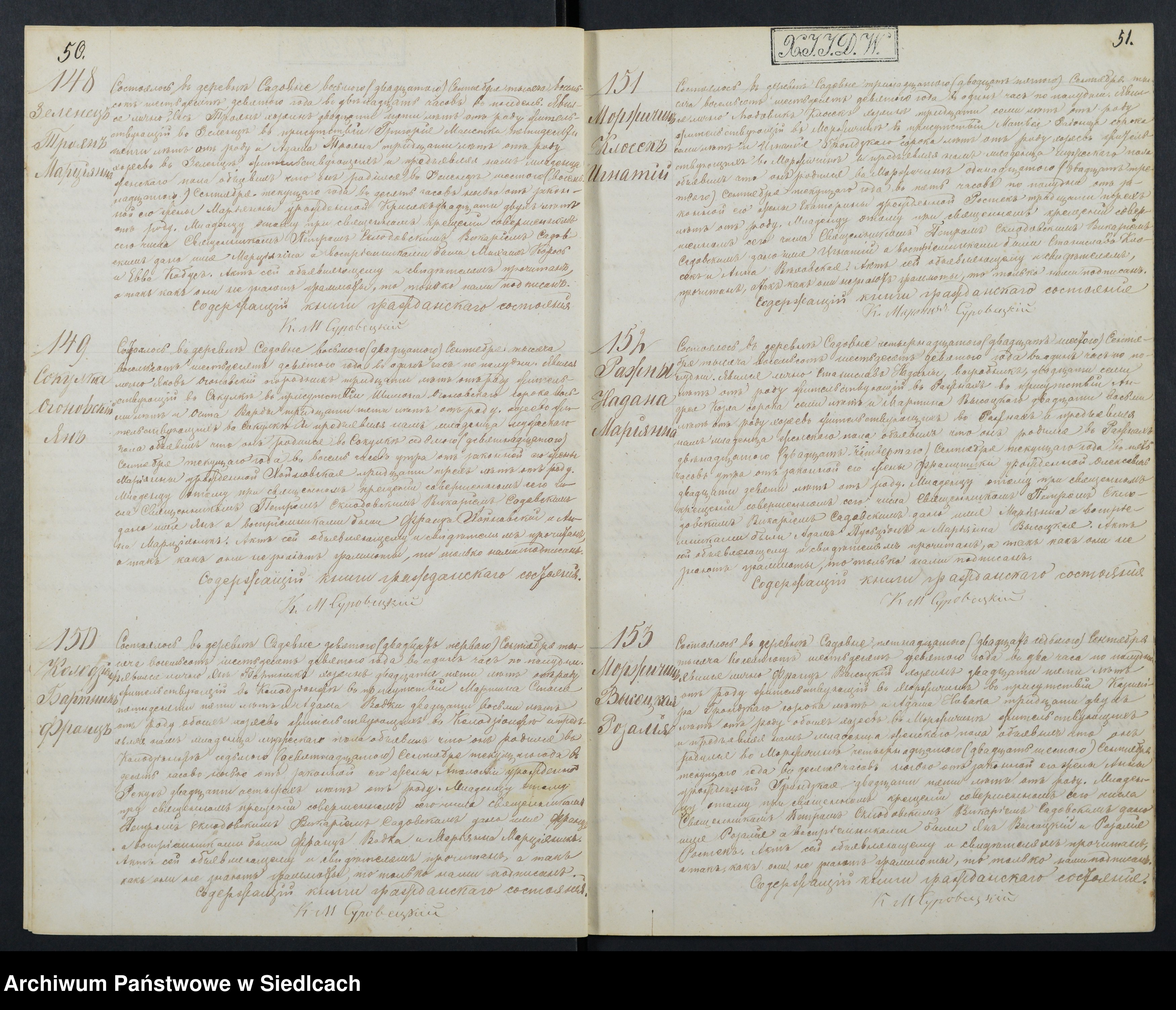 Skan z jednostki: Akta urodzeń, małżeństw, zgonów