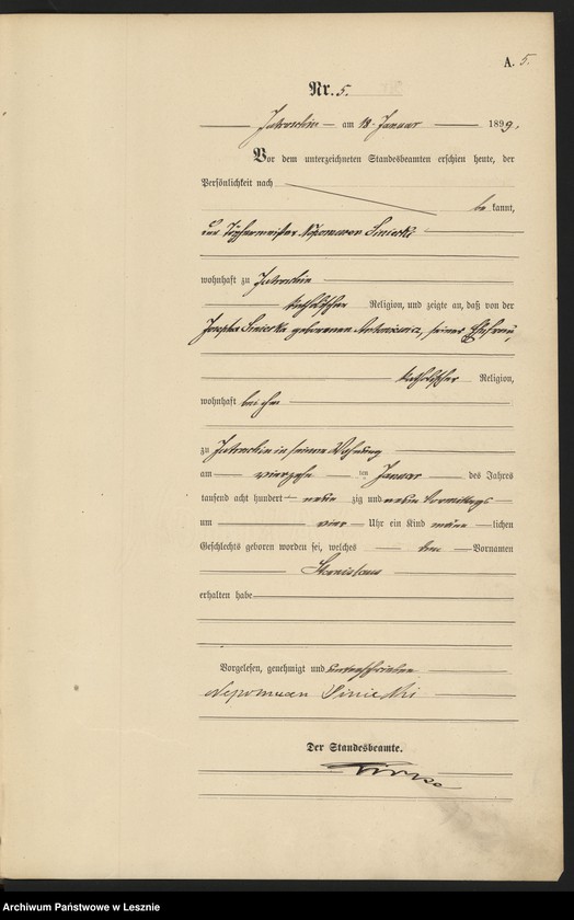 Obraz 8 z jednostki "[Księga urodzeń]"