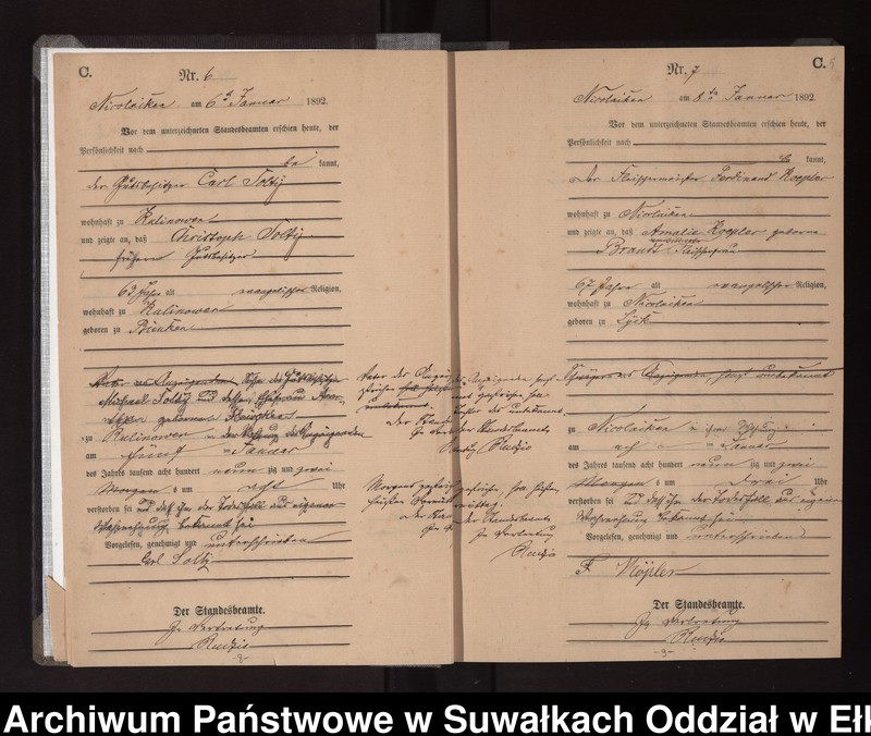 image.from.unit.number "Sterbe-Haupt-Register des Königlichen Preussischen Standes-Amtes Nikolaiken Kreis Sensburg"