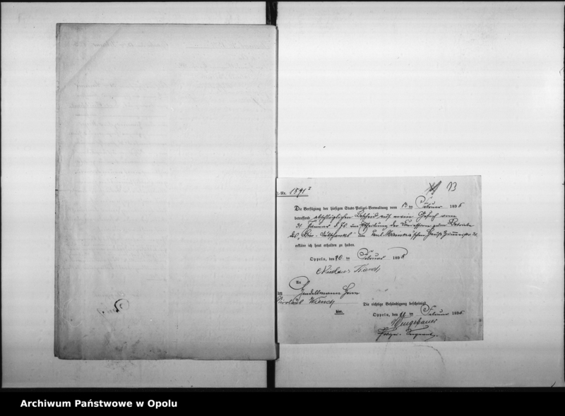 Obraz 14 z jednostki "Acta des Magistrats zu Oppeln betreffend Anträge auf Errichtung neuer Schankanlagen"