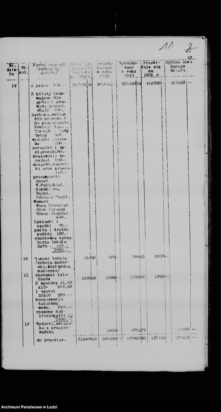 Obraz 15 z jednostki "Budżet na rok 1934 Zarządu Gminy Wyznaniowej Żydowskiej m. Łodzi"