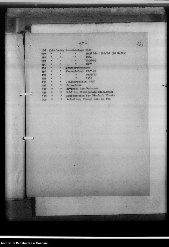 Obraz 16 z jednostki "Feststellung von Verlusten, Wiederherbeischaffung, Ersatzbeschaffung. Gnesen-Stadt [miasto Gniezno]"