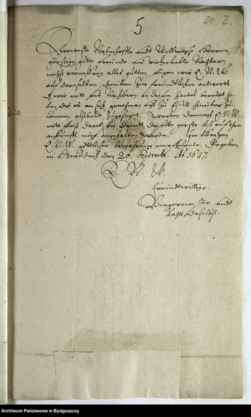 image.from.unit.number "Schriftwechsel der Stadt Neuenburg mit Graudenz"