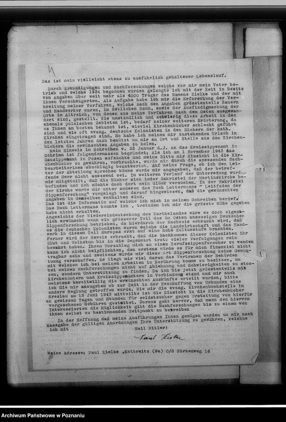 Obraz 8 z jednostki "[Kwerenda genealogiczna - dotyczy Paula Zielke z Katowic]"