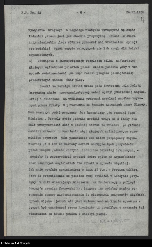 image.from.unit.number "Raporty polityczne Poselstwa Polskiego w Londynie nr 61-66,68, przesłane przez J. Ciechanowskiego"