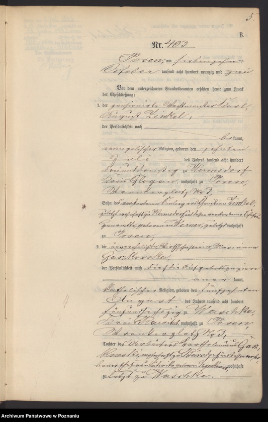 Obraz 8 z jednostki "Księga małżeństw t. III"