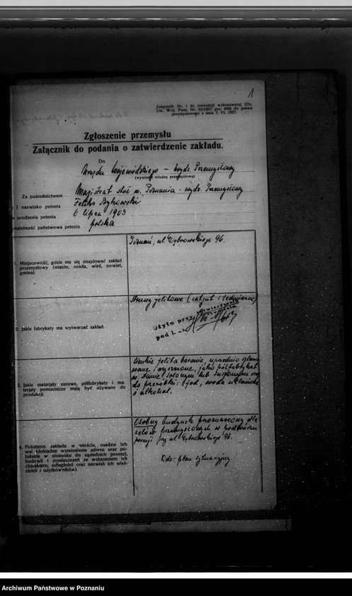 Obraz 5 z jednostki ""Meducofil" wytwórnia catgutu Firma F. Bykowskiego Poznań /zatwierdzenie zakładu/"