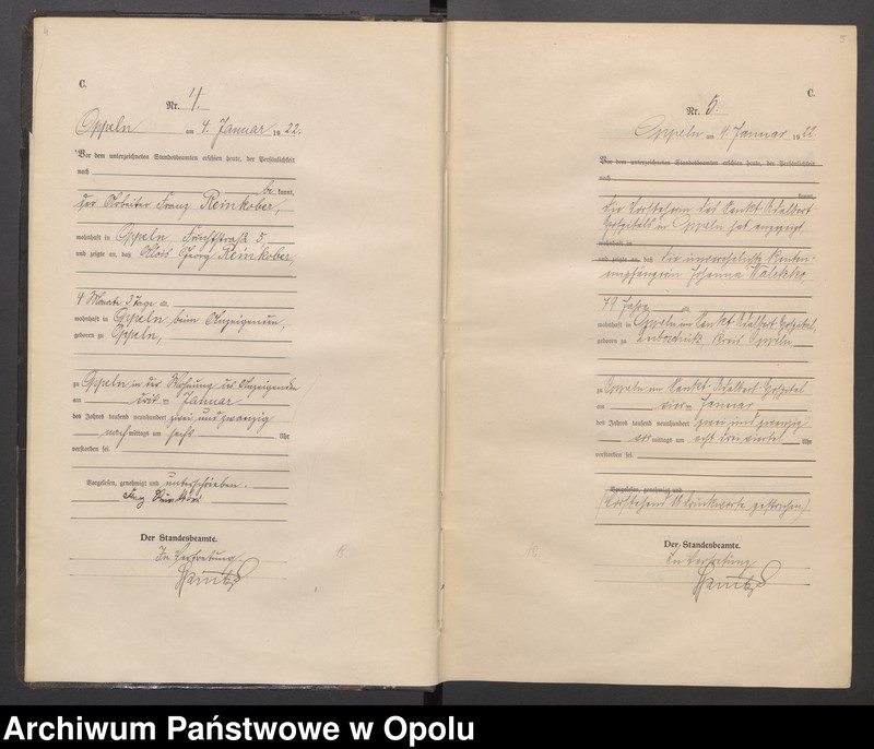 Obraz 5 z jednostki "[Rejestr zgonów] 1922 Tom I Nr 1-467"