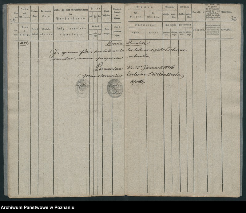 Obraz 18 z jednostki "Księga zgonów"