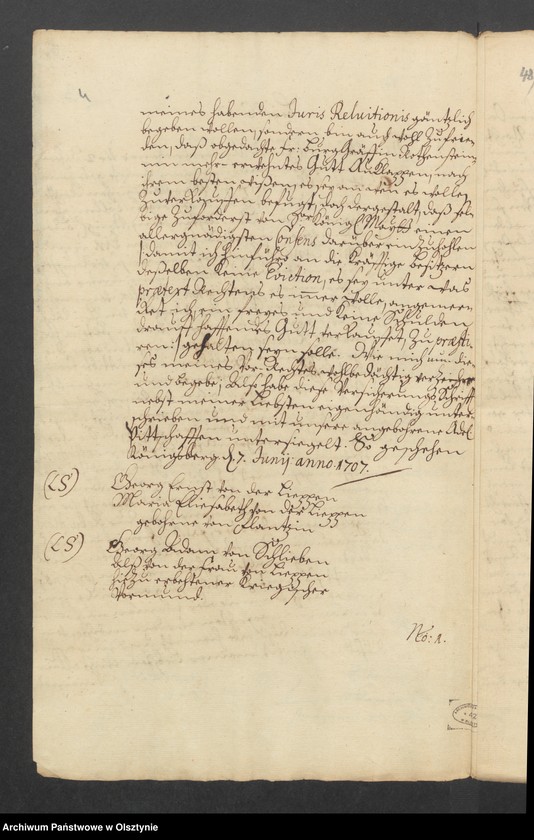 image.from.unit.number "Auklappen und die 3 Krüge in Kgl. Dorfe Schmoditten, H. [Haupt] A. [Amt] Brandenburg [Pokarmin]. Acta, den Verkauf durch die verw. [verwitwe] Anna Maria Rothenstein an ihren Schwigersohn Fab. [Fabian] Sebast. [Sebastjan] Gorzuchowski"