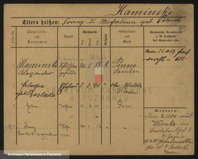 Obraz 10 z jednostki "Kamiński (żony, wdowy i samotni mężczyźni)"