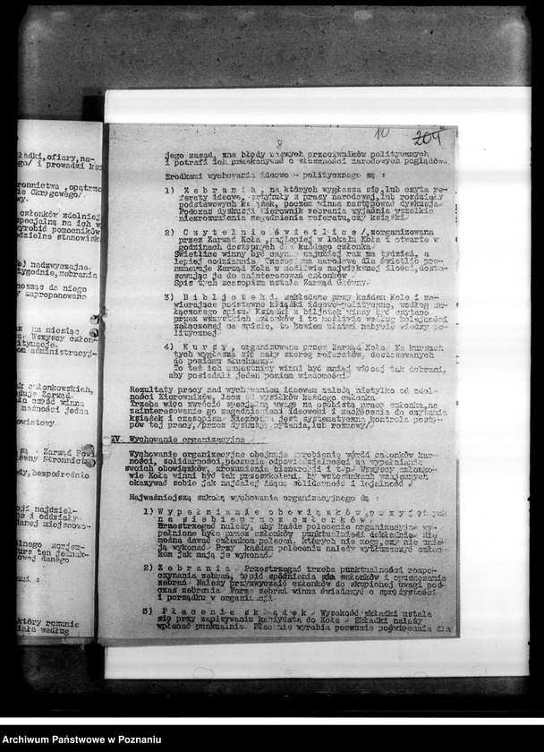 Obraz 13 z jednostki "Statut, instrukcje, regulaminy Stronnictwa Narodowego, okólniki i regulaminy Zarządu Grodzkiego oraz protokoły z zebrań kół - Zarys organizacji kierownictwa Koła Stronnictwa Narodowego sprawozdania z działalności"