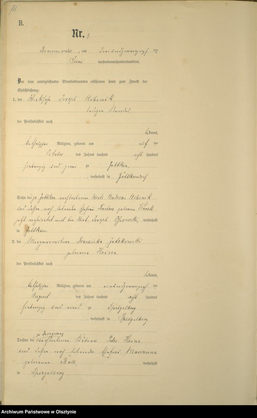 image.from.unit.number "Heiraths-Haupt-Register Nr 1 - 15"