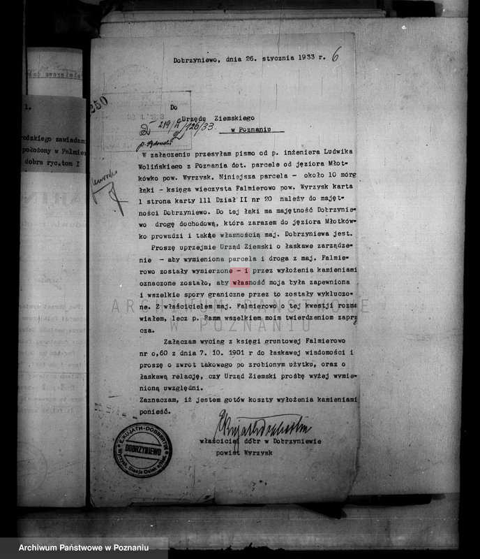 Obraz 10 z jednostki "Przymusowy wykup majątku Falmierowo powiatu wyrzyskiego"