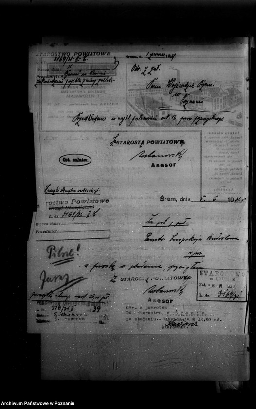 Obraz 7 z jednostki "Zatwierdzenie projektu zakładu przemysłowego nr 406 /urządzenia kotłowni i komina/ Farbiarni, Pralni Chemicznej w Mosinie powiat poznański"