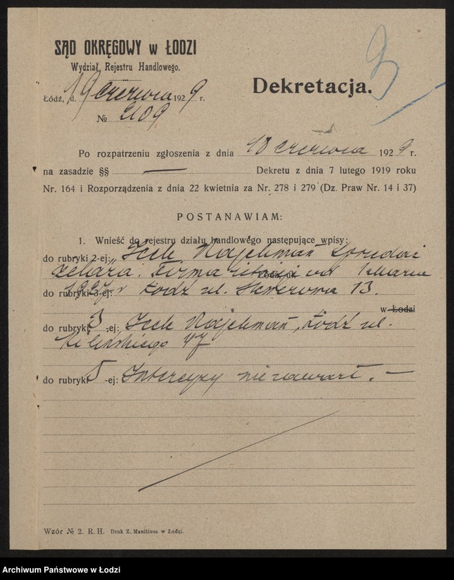 Obraz 5 z jednostki "Icek Rajchman – sprzedaż żelaza"